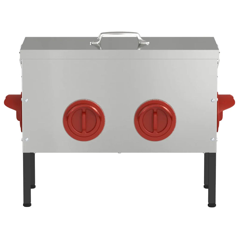 Chicken Feeder Silver 41.5 x 20.5 x 33 cm Galvanised Steel