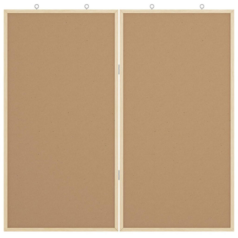 vidaXL Bulletin Board Folding White 80 x 80 x 1.4 cm Solid pine wood
