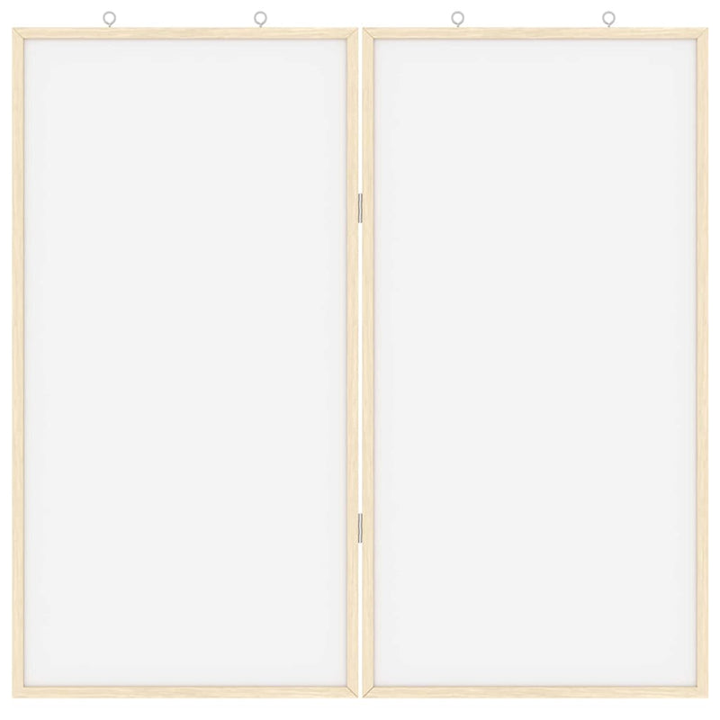 vidaXL Bulletin Board Folding White 80 x 80 x 1.4 cm Solid pine wood