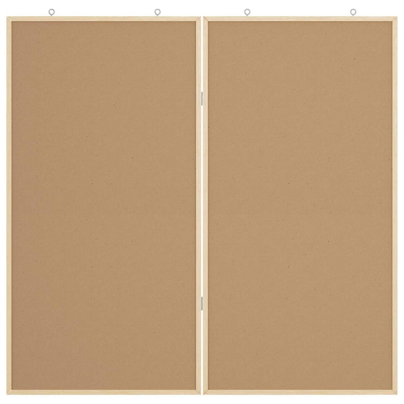 vidaXL Bulletin Board Folding White 80 x 80 x 1.4 cm Solid pine wood