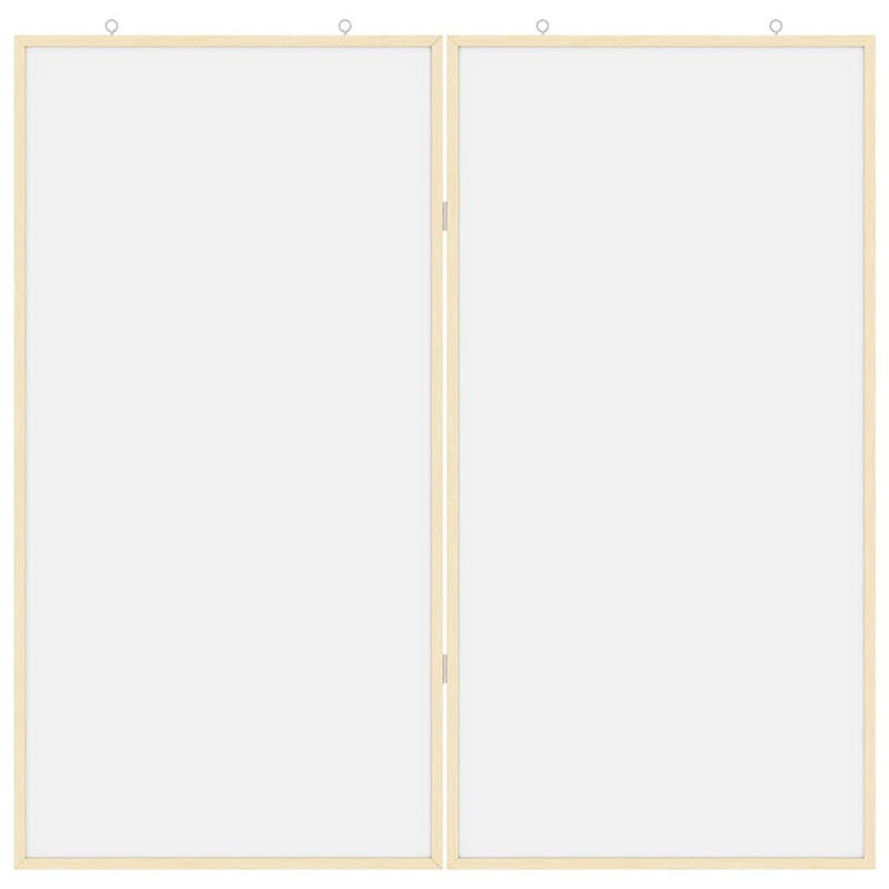vidaXL Bulletin Board Folding White 80 x 80 x 1.4 cm Solid pine wood