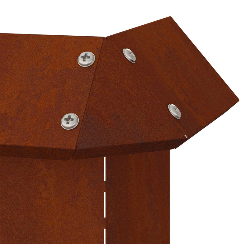 Snail Fence 4 pcs 13,5 x 13,5 x 25 cm Weathering Steel Rusty