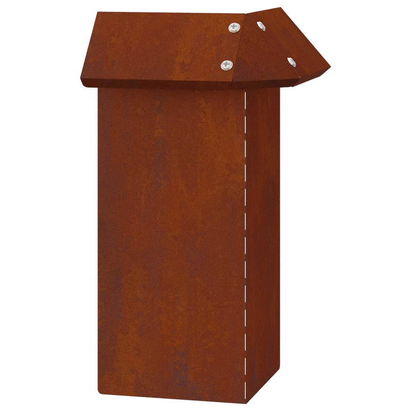 Snail Fence 4 pcs 13,5 x 13,5 x 25 cm Weathering Steel Rusty
