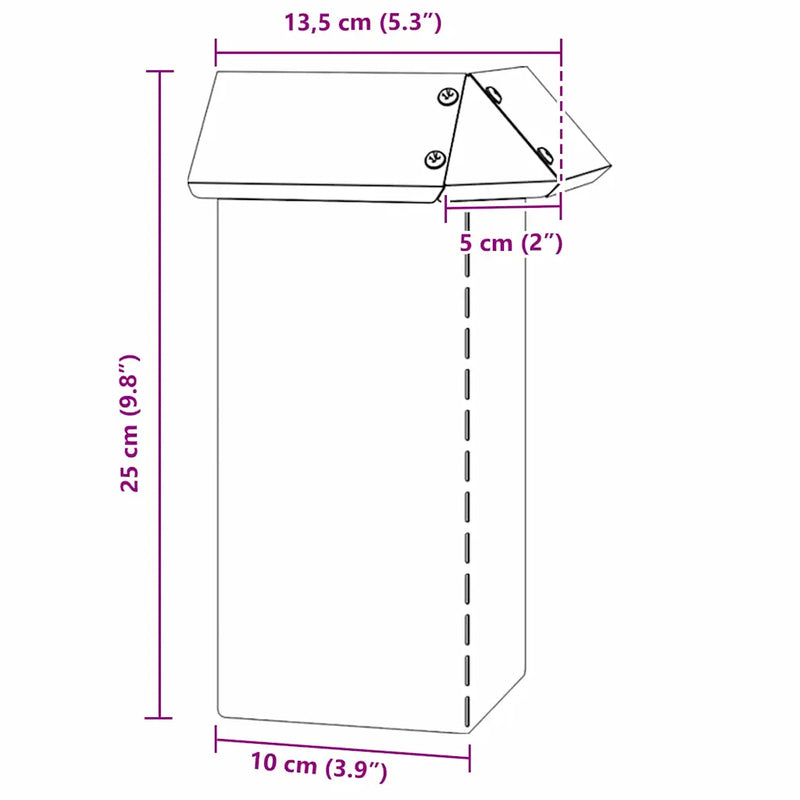 Snail Fence 4 pcs 13,5 x 13,5 x 25 cm Weathering Steel Rusty