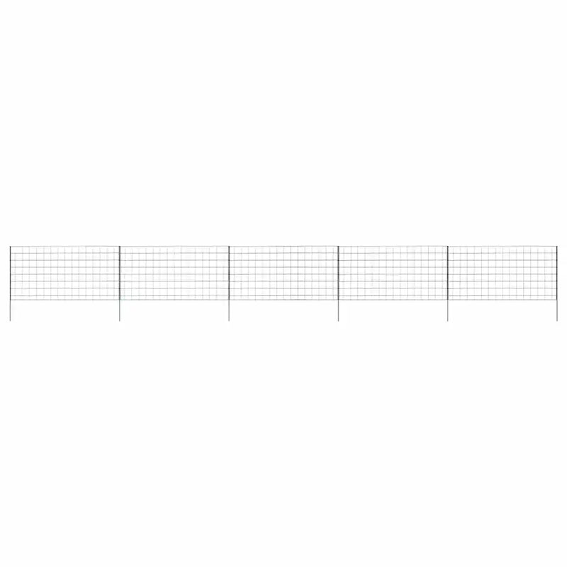 Pond Fence Set 5 pcs Green 100 x 50 cm Steel