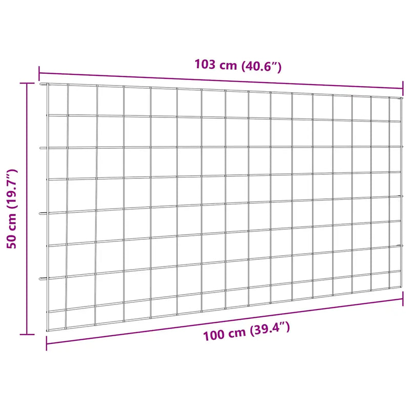 Pond Fence Set 5 pcs Green 100 x 50 cm Steel