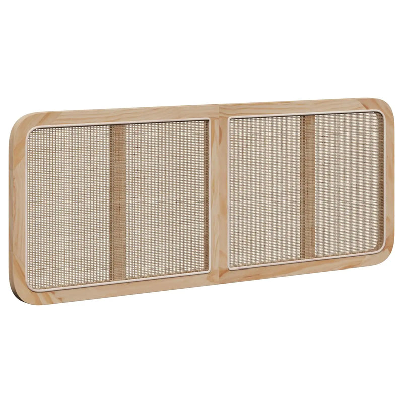 Headboard with Headboard Natural 140 x 55 x 3 cm Rattan