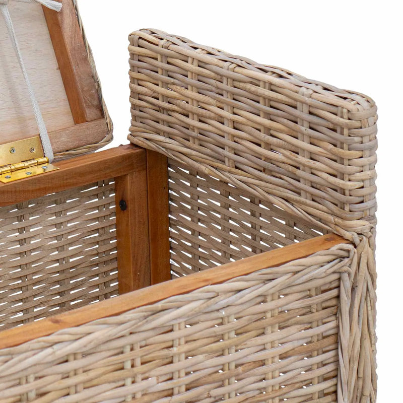 Storage Bench GENDT Natural 110 x 40 x 50 cm Rattan