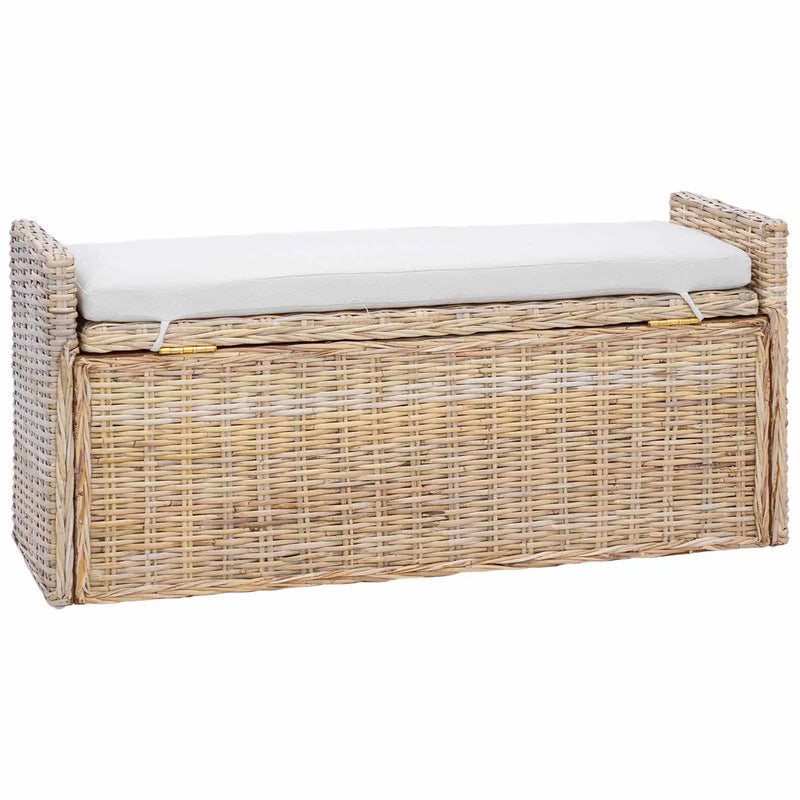 Storage Bench GENDT Natural 110 x 40 x 50 cm Rattan