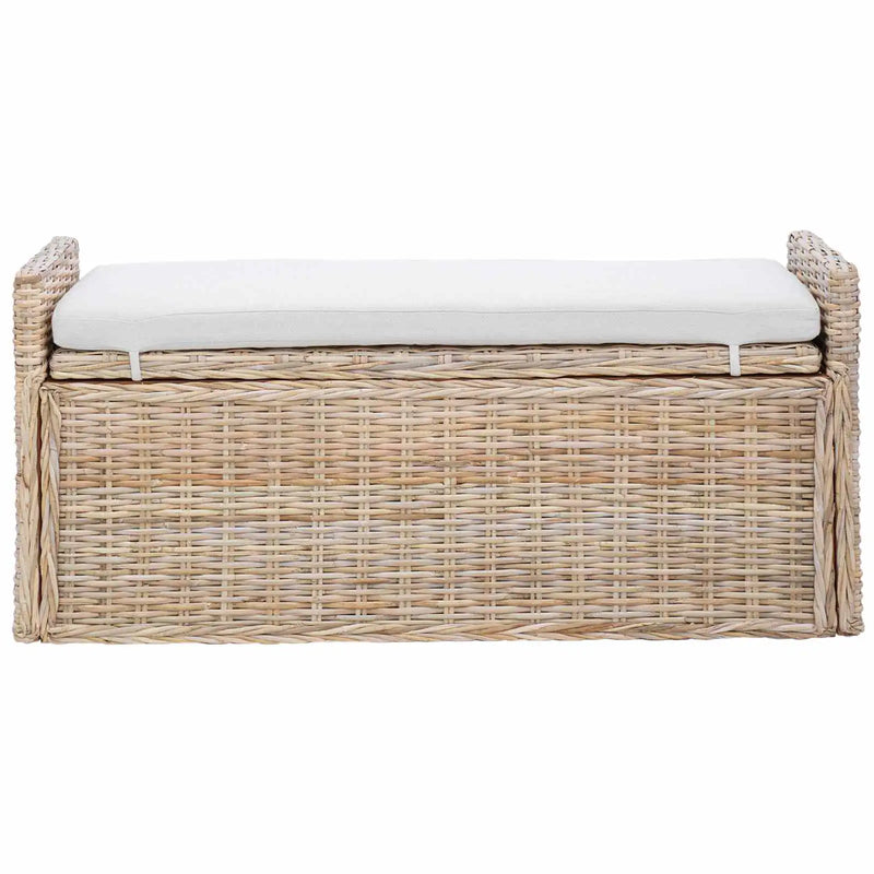Storage Bench GENDT Natural 110 x 40 x 50 cm Rattan