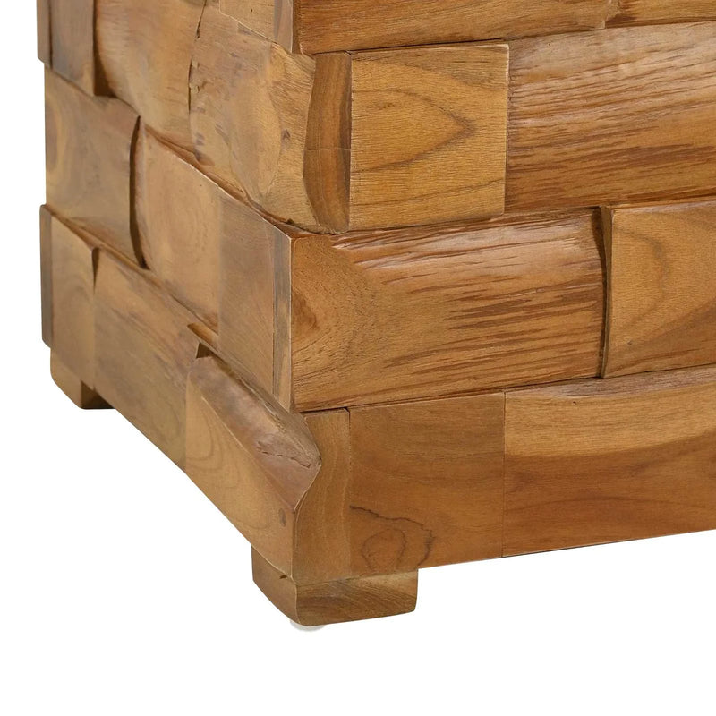 Storage Stool Brown 40.5 x 39.5 x 45 cm Solid Teak Wood