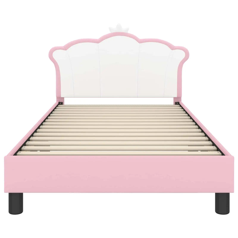 Kids'Bed Frame with Headboard Pink 90 x 190 cm PU