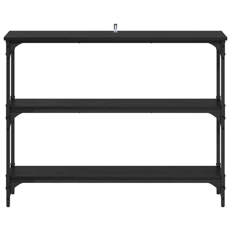 Console Table Black oak 100 x 22,5 x 75 cm Engineered Wood