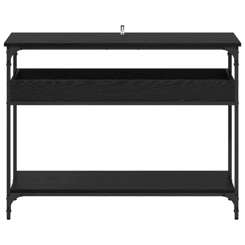 Console Table Black oak 100 x 29 x 75 cm Engineered wood
