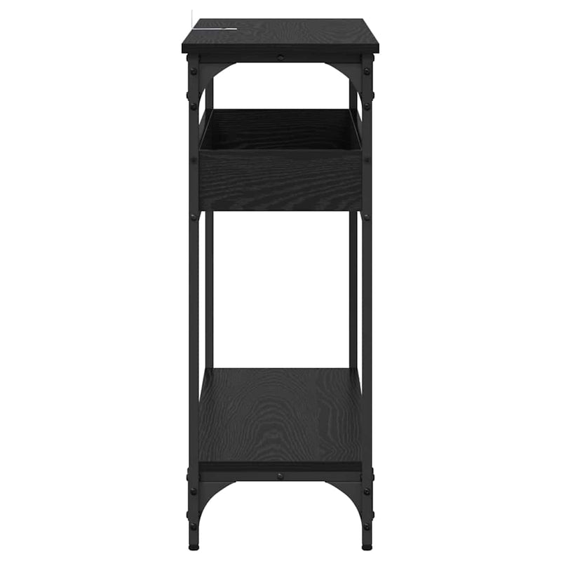 vidaXL Console Table Black oak 100 x 29 x 75 cm Engineered wood