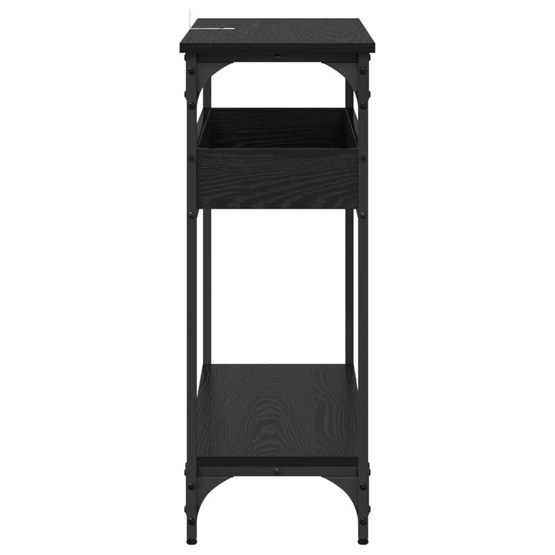 Console Table Black oak 100 x 29 x 75 cm Engineered wood