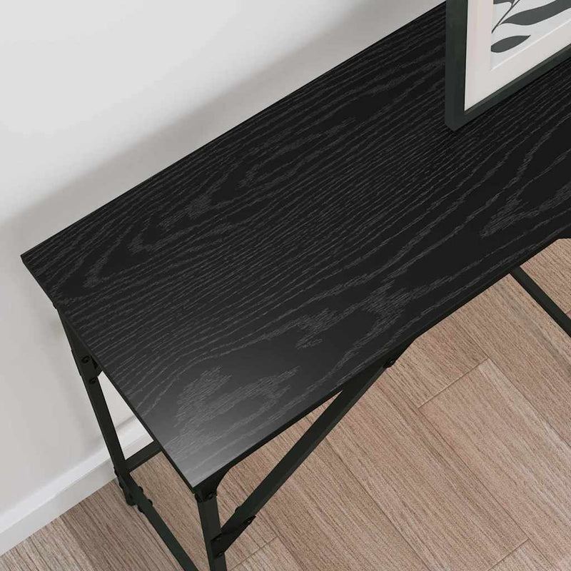 vidaXL Console Table Black oak 140 x 29 x 75 cm Engineered wood