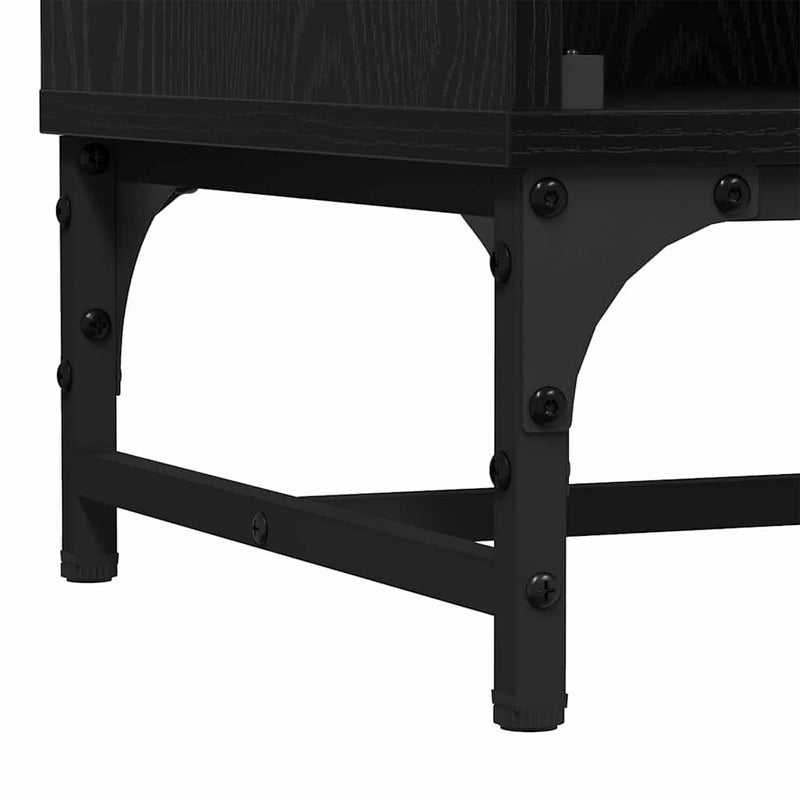 vidaXL Highboard Black oak 35 x 37 x 117 cm Engineered wood