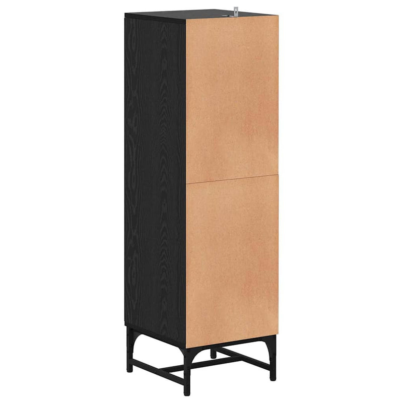 vidaXL Highboard Black oak 35 x 37 x 117 cm Engineered wood