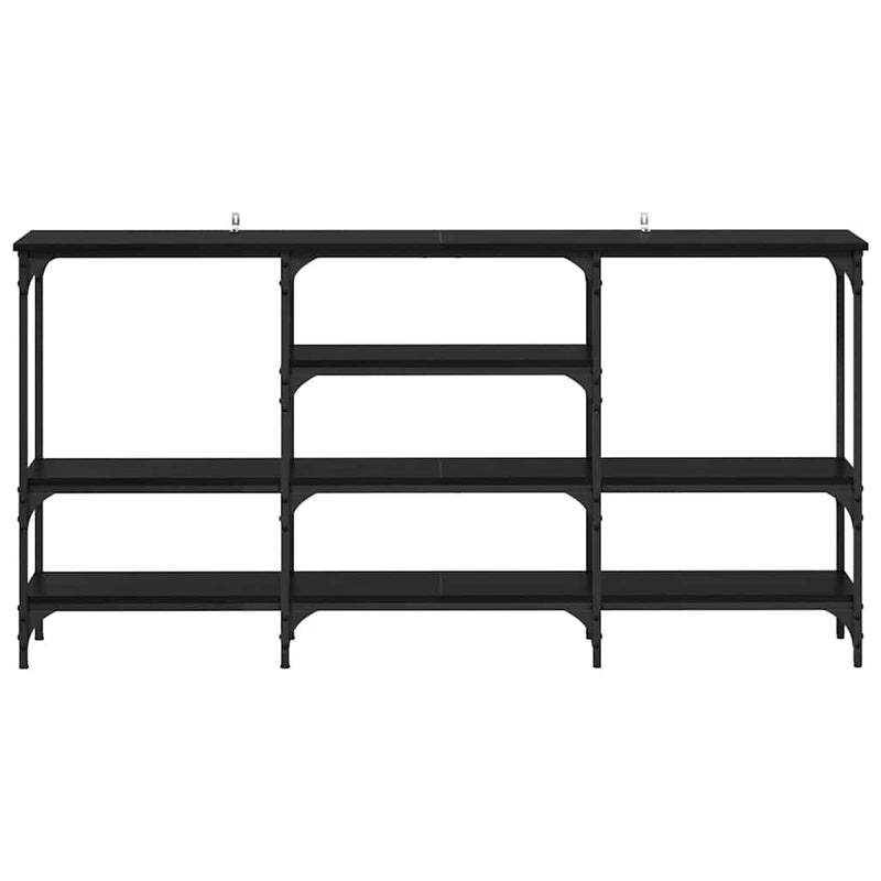 vidaXL Console Table Black oak 160 x 29 x 80 cm Engineered wood