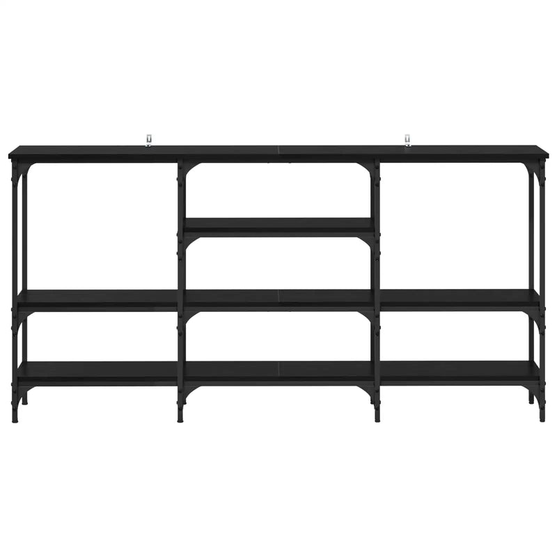 Console Table Black oak 160 x 29 x 80 cm Engineered wood