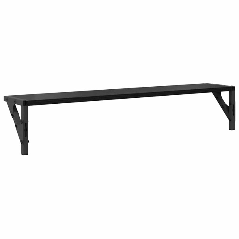 vidaXL Wall Shelves 2 pcs Black Oak 80 x 15 x 15,5 cm Engineered Wood