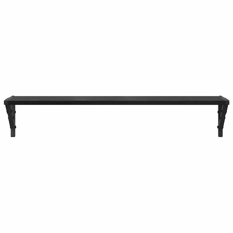 vidaXL Wall Shelves 2 pcs Black Oak 80 x 15 x 15,5 cm Engineered Wood