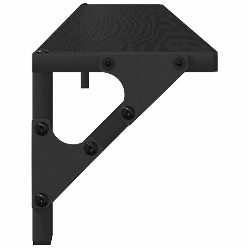 vidaXL Wall Shelves 2 pcs Black Oak 80 x 15 x 15,5 cm Engineered Wood