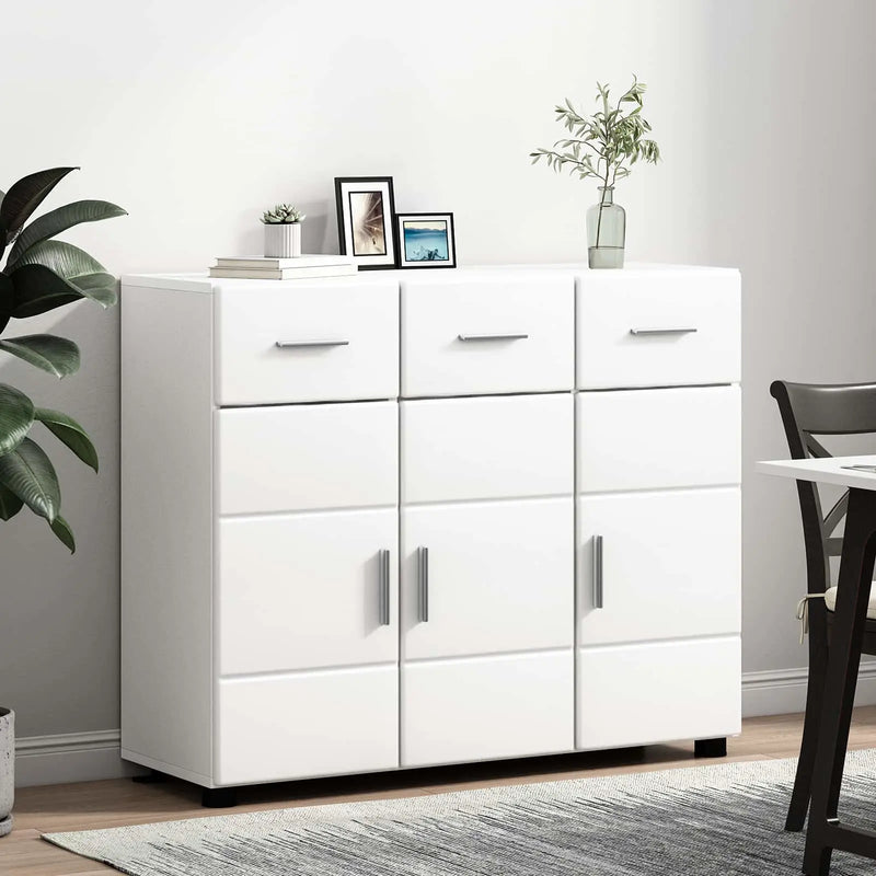 Sideboard FLORIN 88,5 x 30,5 x 73 cm White Engineered Wood