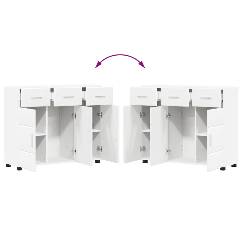 Sideboard FLORIN 88,5 x 30,5 x 73 cm White Engineered Wood