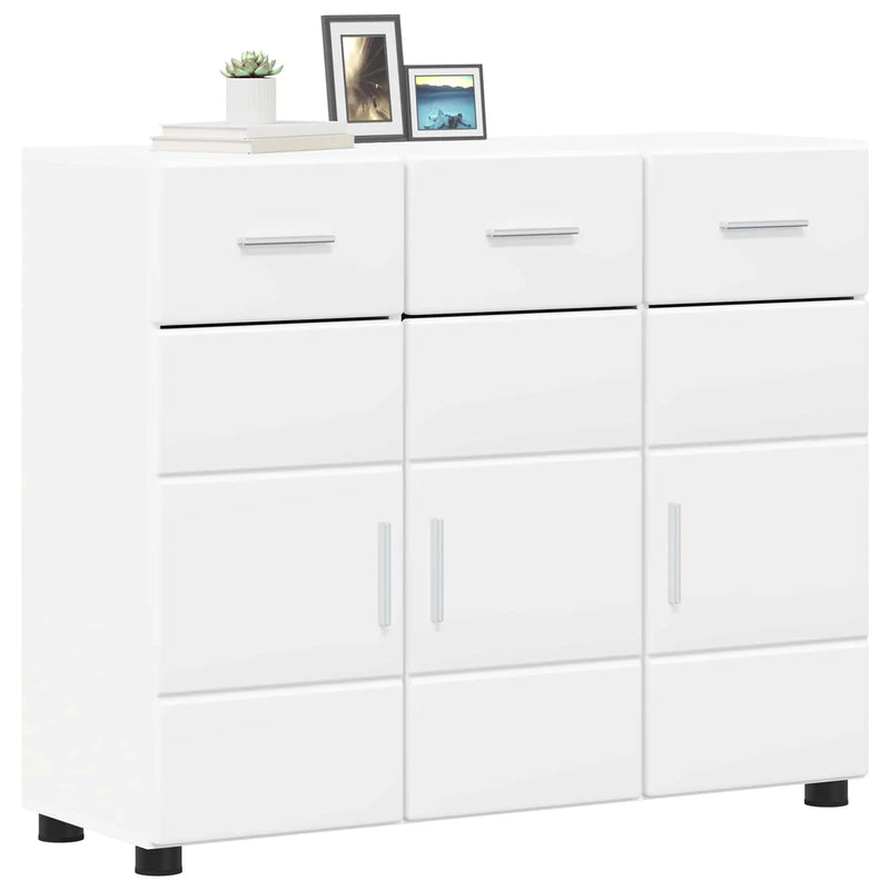 Sideboard FLORIN 88,5 x 30,5 x 73 cm White Engineered Wood