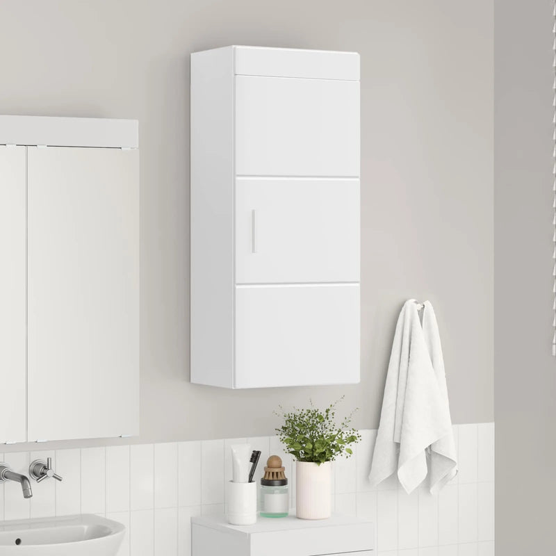 Bathroom Wall Cabinet TULUM White 37 x 24,5 x 86 cm