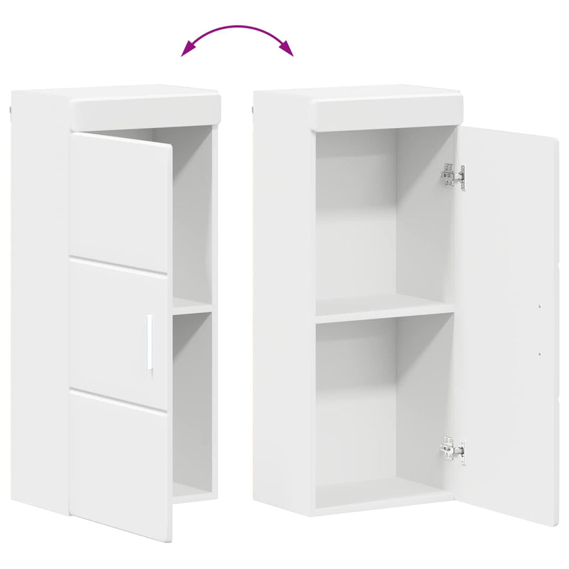 Bathroom Wall Cabinet TULUM White 37 x 24,5 x 86 cm