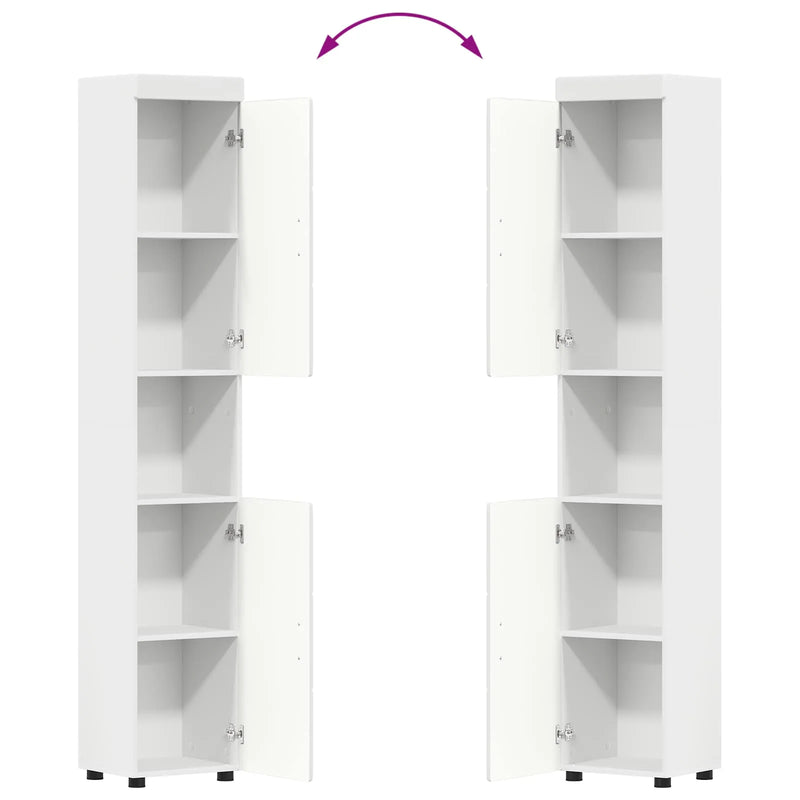 Bathroom Cabinet Set TULUM White 37 x 31,5 x 203 cm