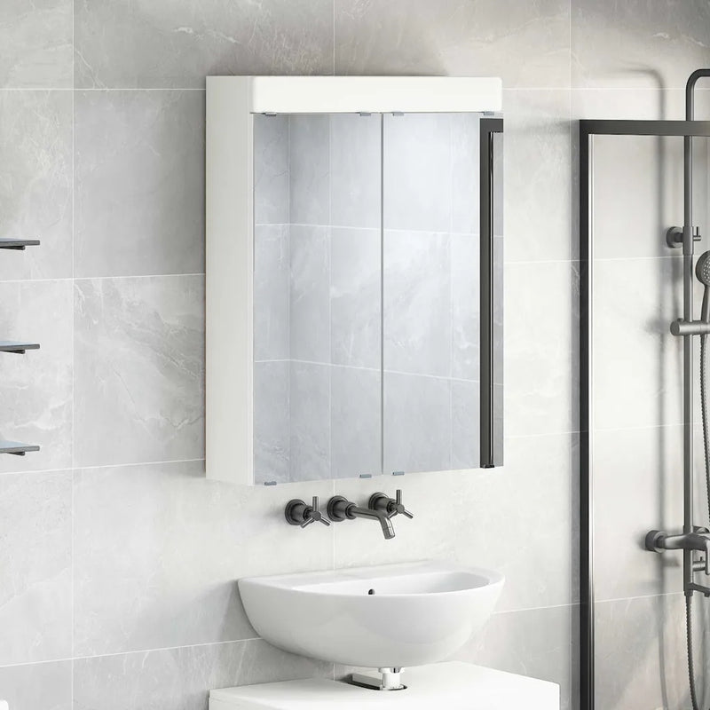 Bathroom Mirror Cabinet TULUM White 60 x 16,5 x 78 cm