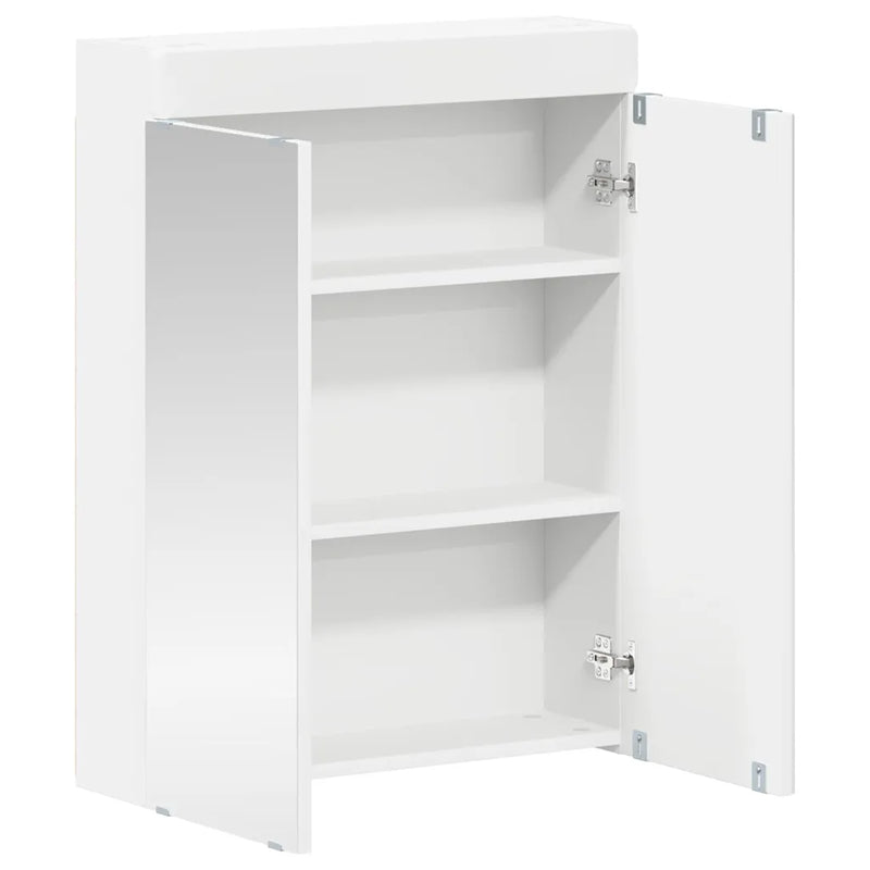 Bathroom Mirror Cabinet TULUM White 60 x 16,5 x 78 cm
