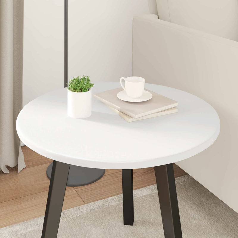 Table Top �� 50 x 1,5 cm Round Engineered Wood White