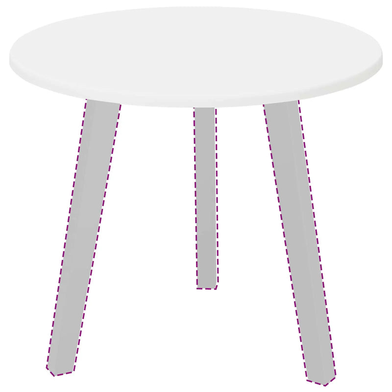 Table Top �� 50 x 1,5 cm Round Engineered Wood White