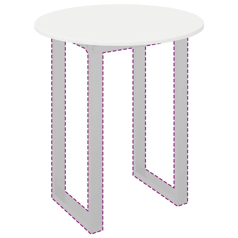 Table Top �� 60 x 1,5 cm Round Engineered Wood White