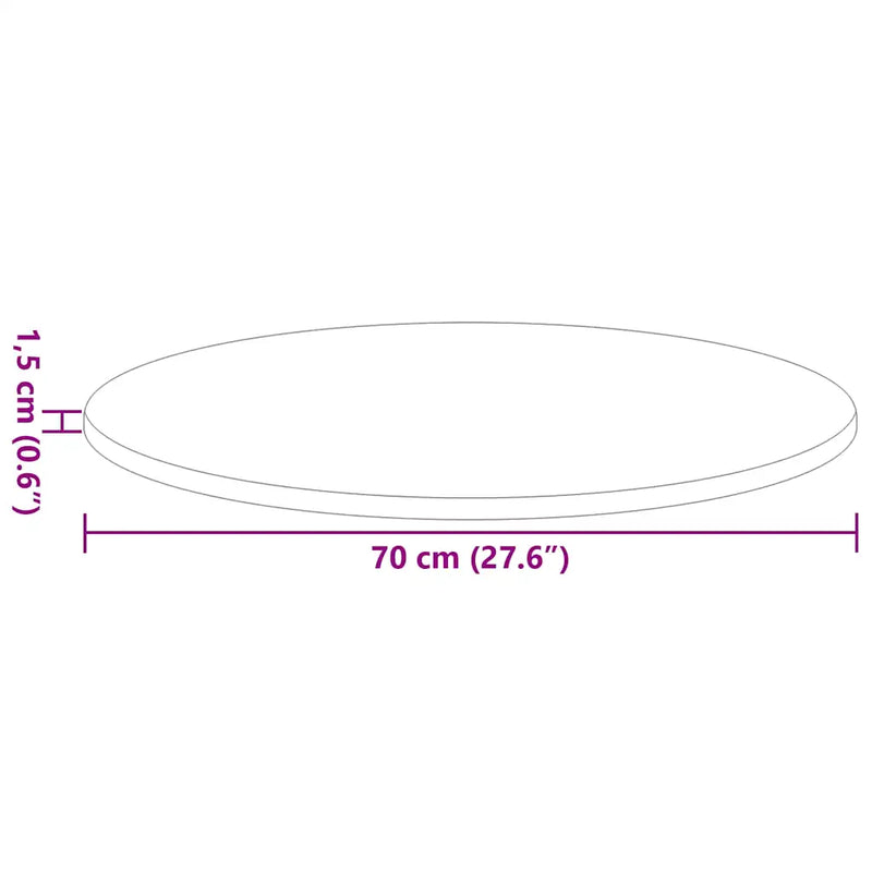 Table Top �� 70 x 1,5 cm Round Engineered Wood Sonoma Oak