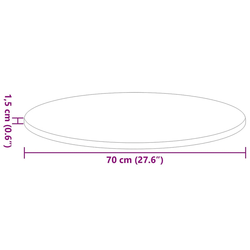 vidaXL Table Top Sonoma oak 70 x 70 x 1.5 cm Engineered wood