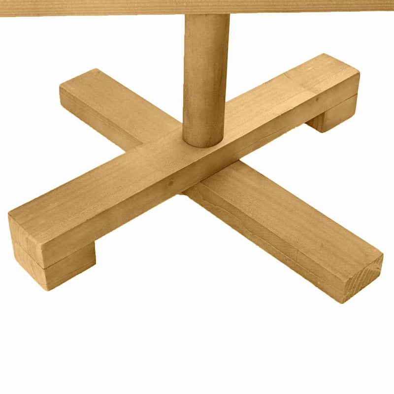 vidaXL Wooden Christmas Tree with Stand Brown 150 cm Solid pine wood