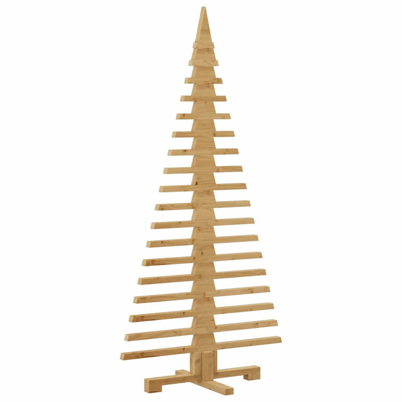 vidaXL Wooden Christmas Tree with Stand Brown 150 cm Solid pine wood