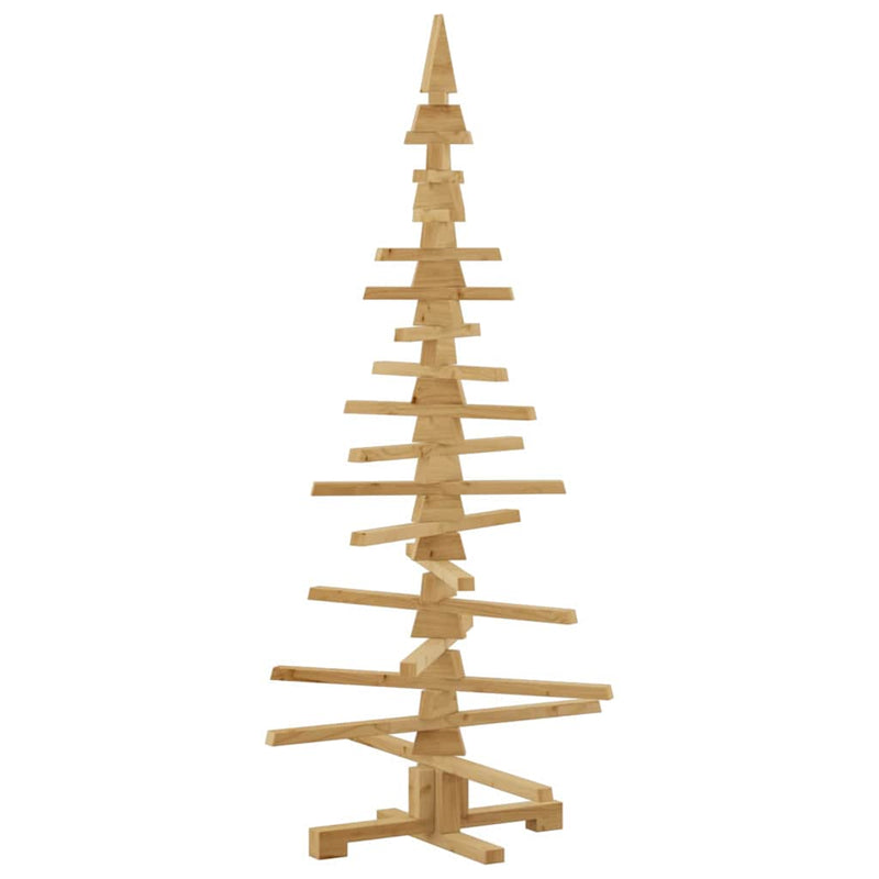 vidaXL Wooden Christmas Tree with Stand Brown 150 cm Solid pine wood