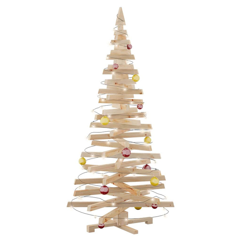 vidaXL Christmas Trees with Stand Natural 180 cm Solid pine wood