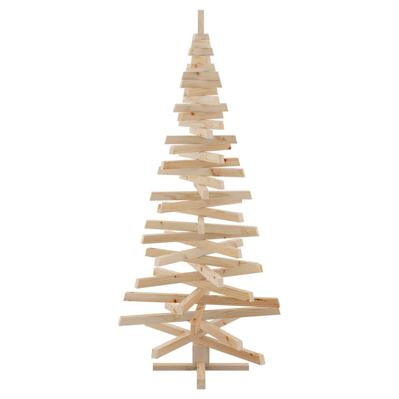 vidaXL Christmas Trees with Stand Natural 180 cm Solid pine wood