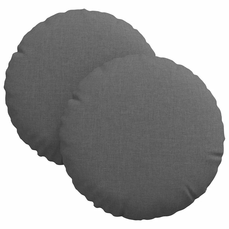 Seat Cushions 2 pcs Dark Grey ��30 x 13 cm Fabric