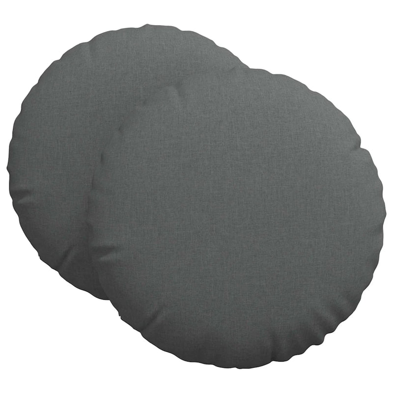Seat Cushions 2 pcs Dark Grey ��60 x 21 cm Fabric
