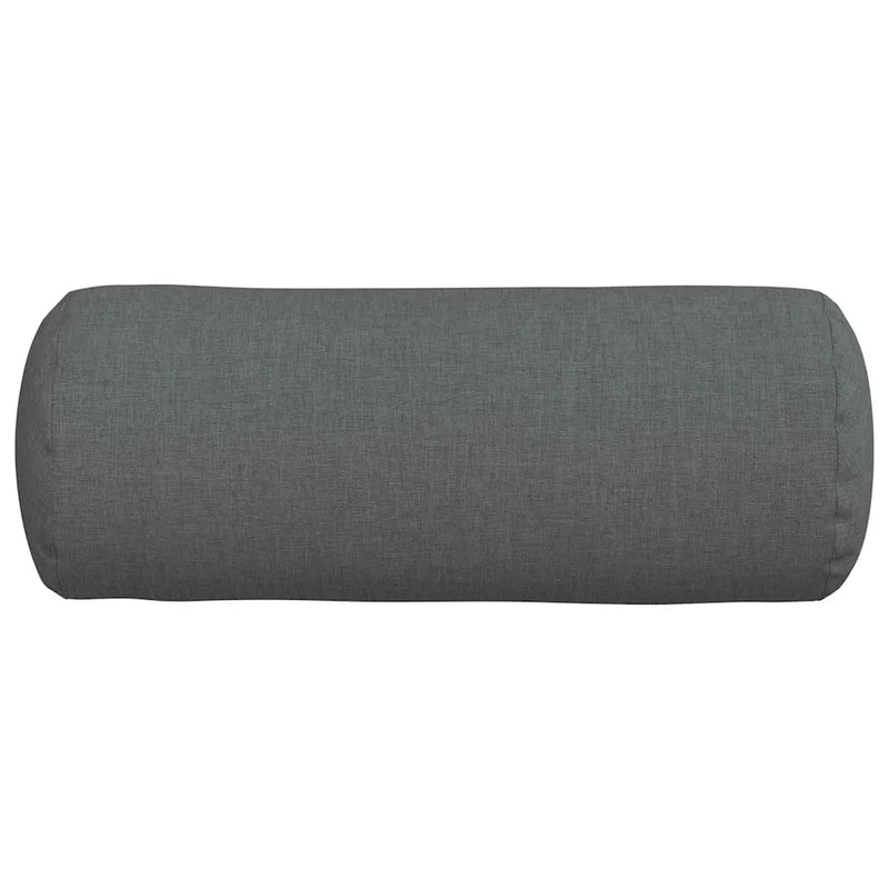 Bolster Pillows 2 pcs Dark Grey �� 15 x 40 cm Fabric