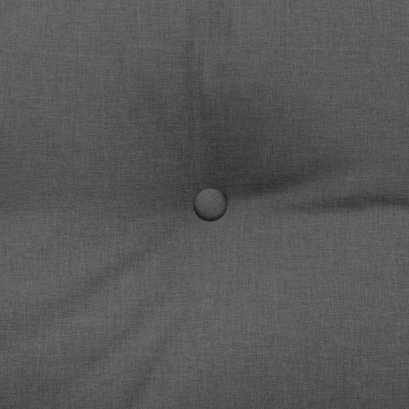 Back Pillow Dark Grey 140 x 24 x 50 cm Fabric